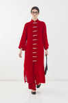 VELVET LIGHT COAT - BRIGHT RED