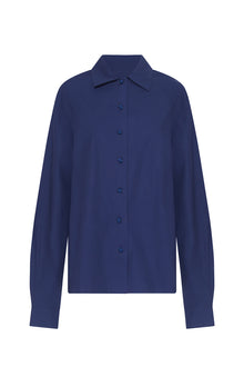  POPELINE SHIRT - DARK BLUE