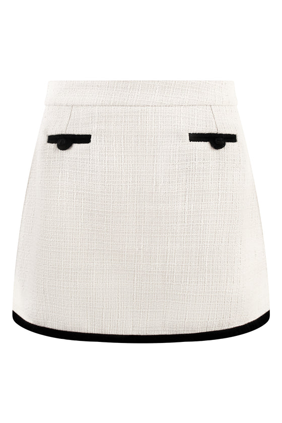 Bouclé SKIRT - OFF WHITE