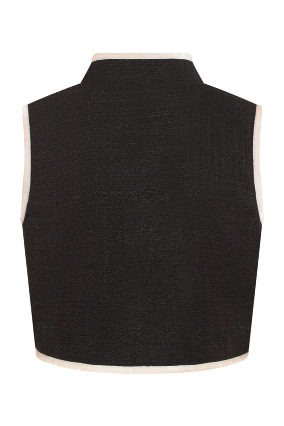 Bouclé VEST - BLACK