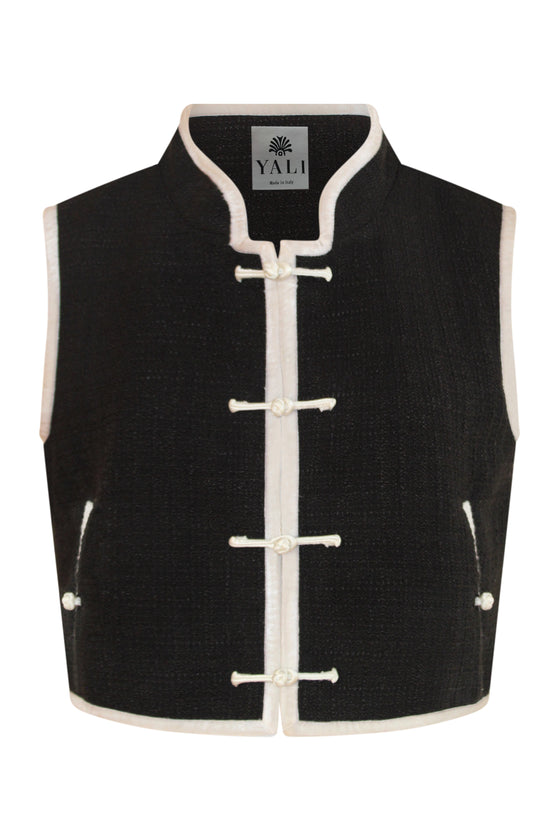 Bouclé VEST - BLACK