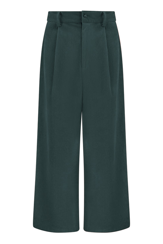 CORDUROY PANTS - DARK GREEN