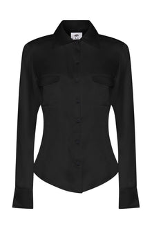  SILK SHIRT - BLACK