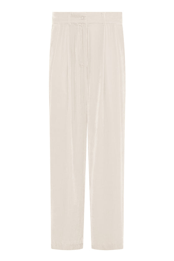 VELVET PANTS - OFF WHITE