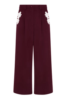  ALAMARO PANTS - BURGUNDY