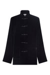 VELVET BLAZER - BLACK