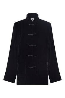  VELVET BLAZER - BLACK